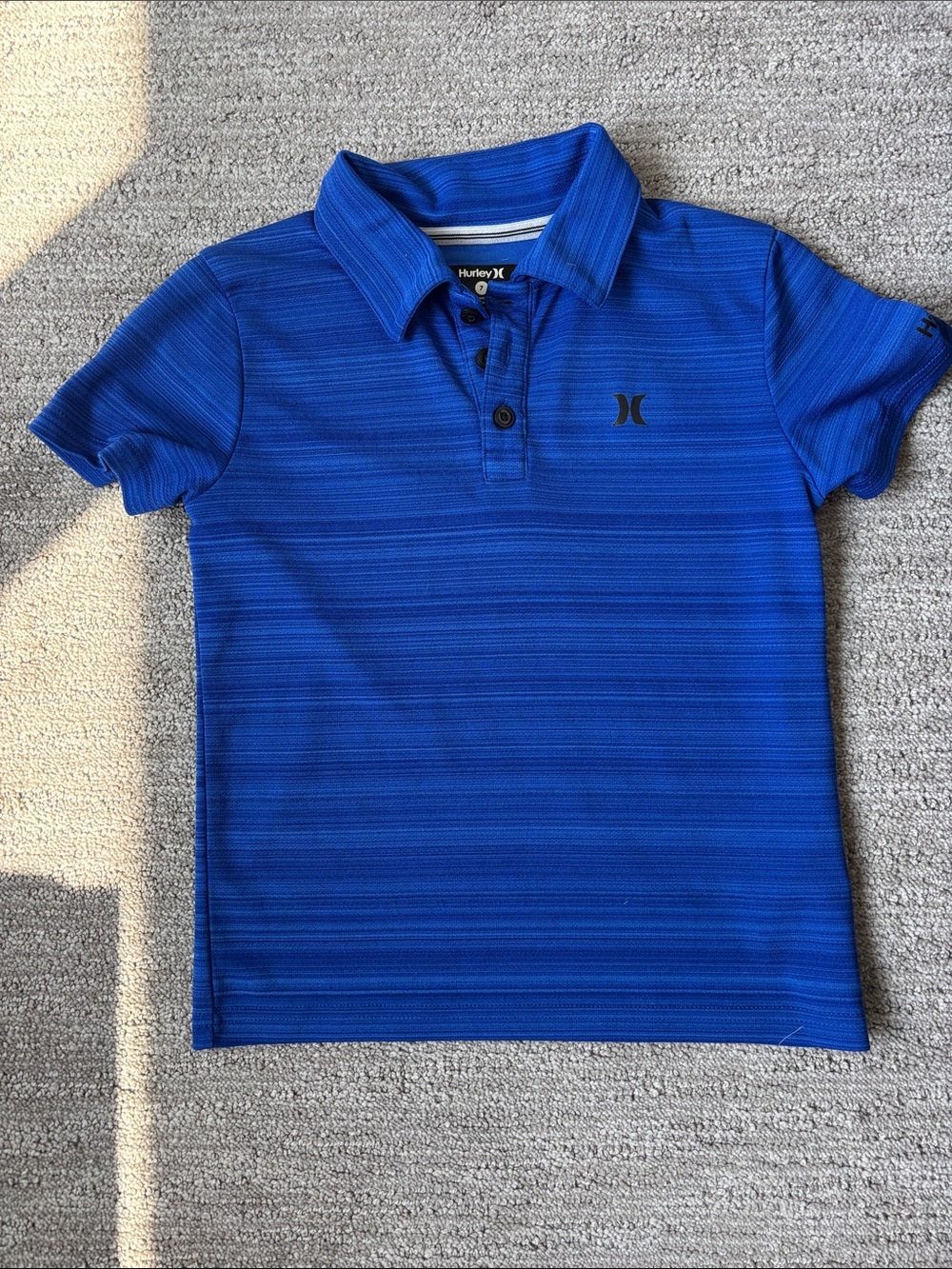 Boys Hurley Royal Blue Striped Polo